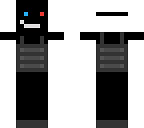 white skins with black clothes and black mask | Minecraft Skins