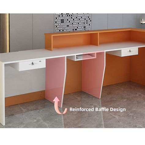 Ebern Designs Elja Rectangular Laminate Reception Desk Wayfair