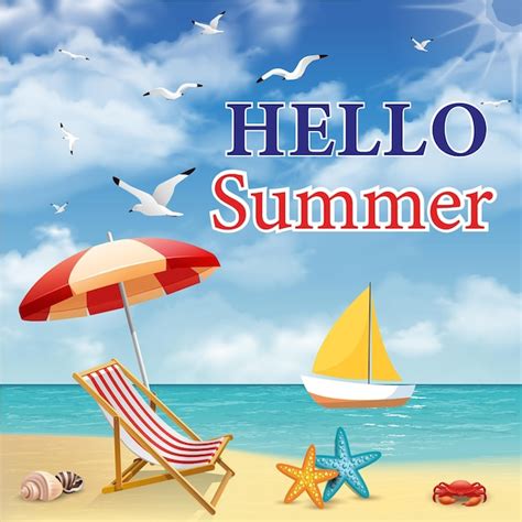 Premium Vector Hello Summer Holiday Vacation And Travel Instagram