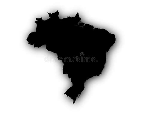 Brazil Map High Detailed Blue Map With Countiesregionsstates Of