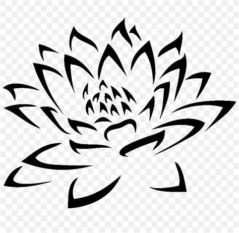 Nelumbo Nucifera Drawing Tribe Stencil Png X Px Nelumbo