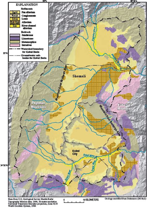 Generalized Surficial Geology Of The Kabul Basin Afghanistan