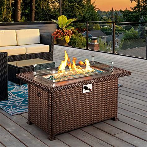 Vicluke Aluminum Fire Pit Table Propane Fire Pit Table For Outside