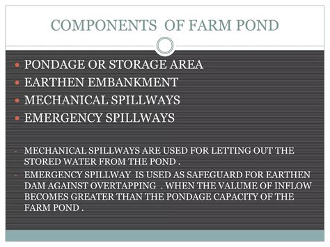 Design And Construction Of Farm Pond Ppt