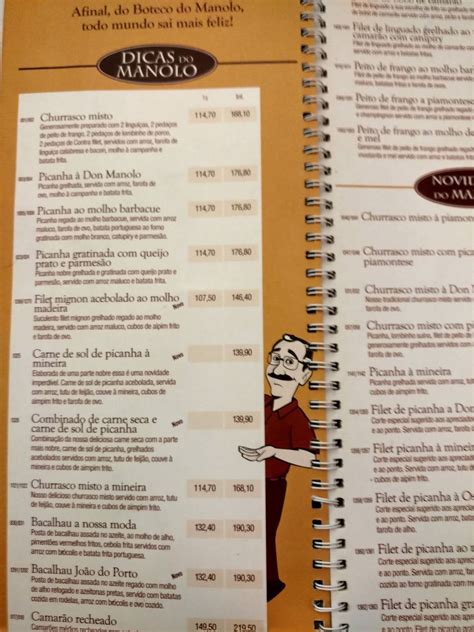 Menu Em Boteco Do Manolo Shopping Grande Rio Pub Bar S O Jo O De