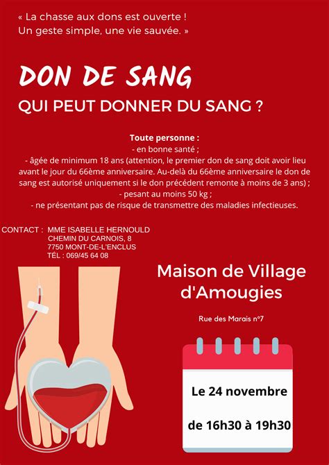 Don De Sang Novembre Mont De L Enclus