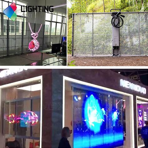 P3 91 Transparent Window Glass Advertising LED Banner Display China