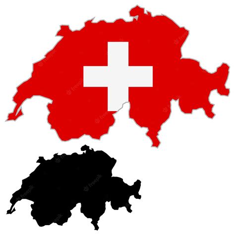 Premium Vector | Switzerland map flag