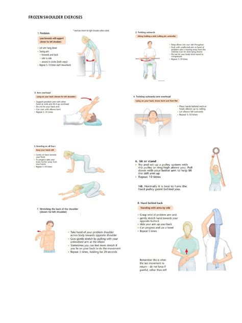 Printable Frozen Shoulder Exercises