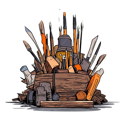 Premium Vector Various Occupation Tool Pile Illustration