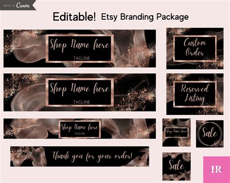 Etsy Shop Banner Template Editable Etsy Banner Small Business