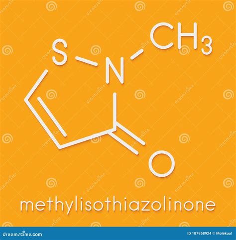 Metil Lisotiazolinona Mit Mi Molécula Conservante Estructura Química a