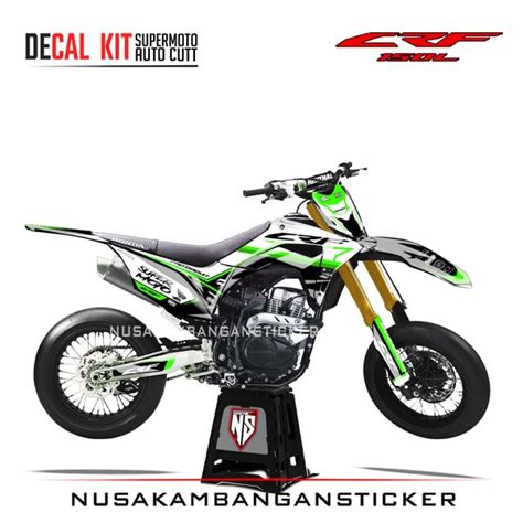 Jual Decal Kit Sticker Supermoto Honda Crf 150 L Grafis Crf Hijau 003