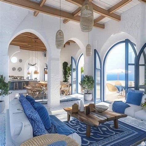 pin  lavines  interior beach house interior design greek house