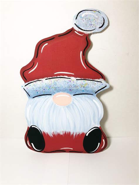 Christmas Gnome Wreath Sign Santa Gnome Wreath Attachment By