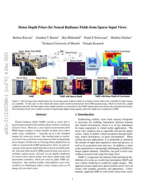 Dense Depth Priors For Neural Radiance Fields From Sparse Input Views