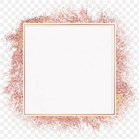 Shiny Gold Border Png Festive Rose Gold Glitter Frame Free Image By