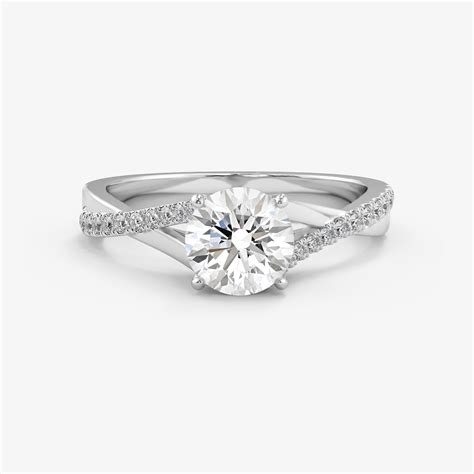 Round Diamond Engagement Ring With Crossover Bands | Veale Fine Jewellery