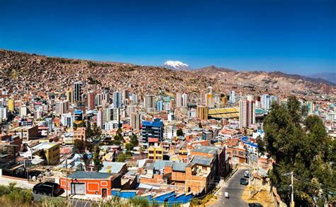 Cityscape of La Paz in Bolivia Stock Image - Image of hill, urban ...