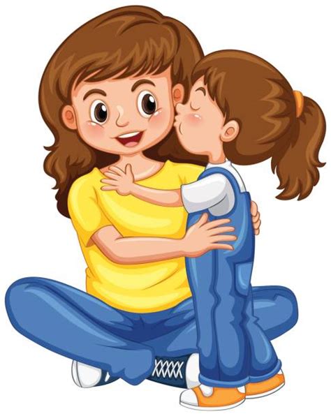 Mother Daughter Kiss Illustrations Royalty Free Vector Graphics And Clip