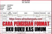 Contoh Dan Cara Pengisian Format BKU Buku Kas Umum Dana BOS Sesuai