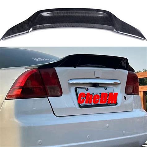 For 2003 2007 Honda S Seventh Generation Civic 100 Real Carbon Fiber Highquality Rear Spoiler