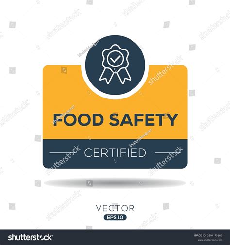 Creative Food Safety Certified Badge Vector Stock Vector Royalty Free