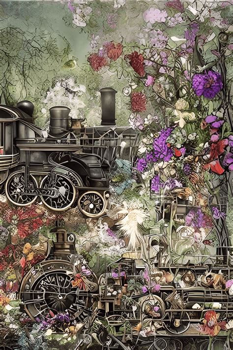 Magical Victorian Steam Train · Creative Fabrica