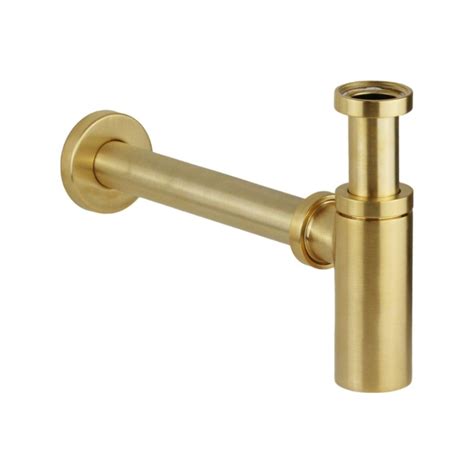 Universal Decorative Siphon In Brushed Gold Color Gattoni Rubinetteria