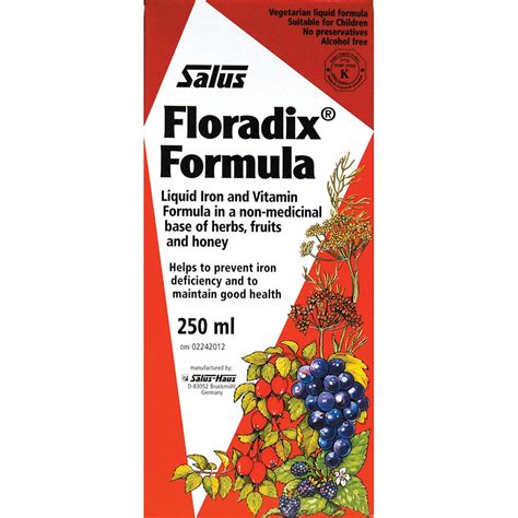 Salus Floradix Liquid Iron Formula Homegrown Foods Stony Plain