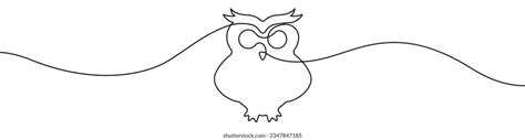 173 One Continuous Line Drawing Owl Stock Vectors And Vector Art