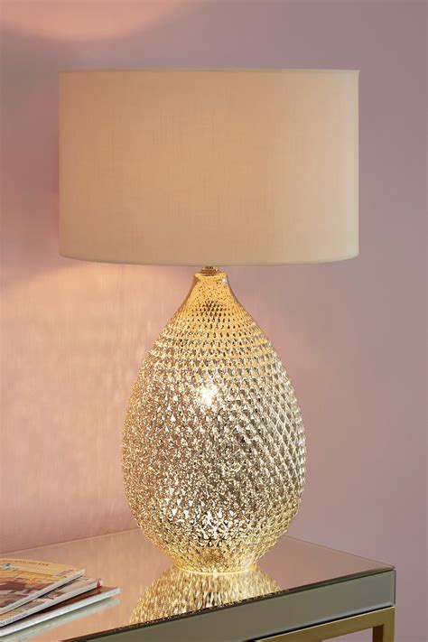 Next Glamour Table Lamp Gold Bedside Table Decor Table Lamps