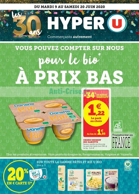 Anti Crise Fr Catalogue Hyper U Du 09 Au 20 Juin 2020 Bio HYPER U