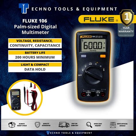 Fluke 106 Palm Sized Digital Multimeter Shopee Malaysia