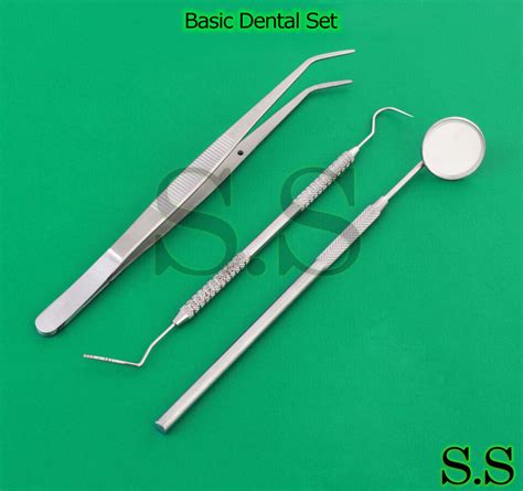 Pcs Basic Dental Set Mirror Explorer College Plier Pr Ebay