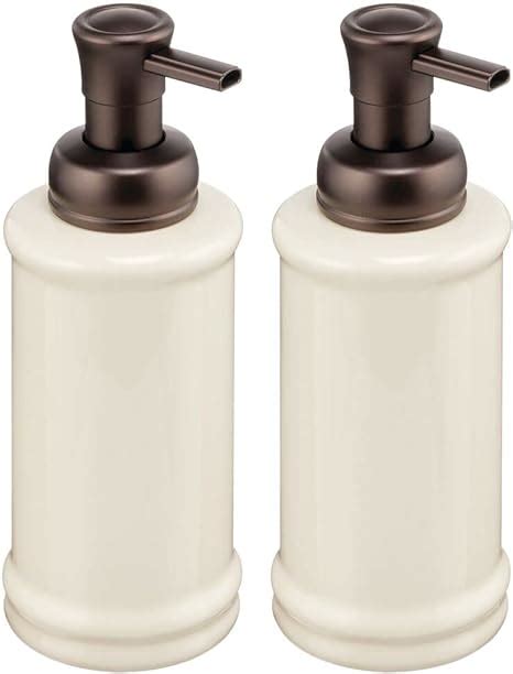 Mdesign Decorative Ceramic Refillable Foaming Hand Soap Dispenser Pump