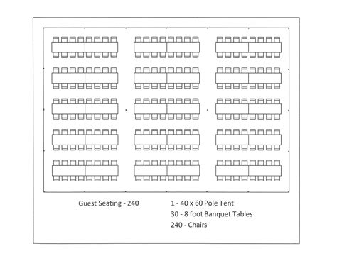 40 x 60 Pole Tent Seating Arrangements