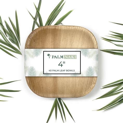 Buy Palm Naki Square Palm Leaf Bowl Count Disposable Dinnerware