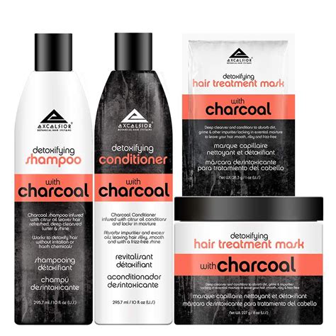 Excelsior Detoxifying Charcoal Hair Care Collection Set 4 Piece