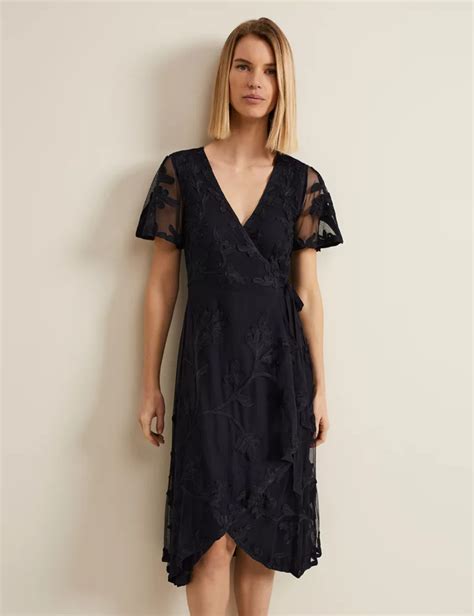 Lace Midi Wrap Dress Phase Eight Mands