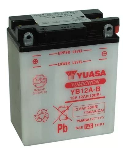 Bateria Yuasa Yb12a B Sin Acido Envio Gratis Solo Fas Motos Envío gratis