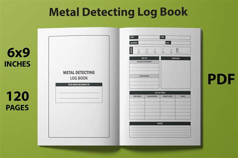 KDP Metal Detecting Log Book Graphic By KDP Unique Creative Fabrica