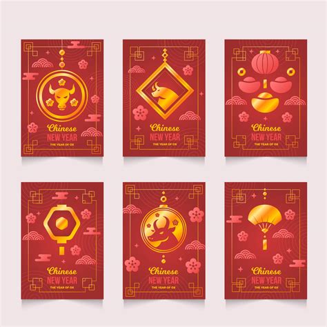 Chinese New Year Cards 1576525 Vector Art at Vecteezy