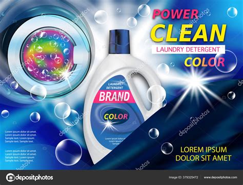 Liquid Detergents Ads Color Fabric Elements Washing Machine Laundry