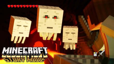 Minecraft Story Mode Batalha Contra Ghasts 4 Episódio 1 Youtube