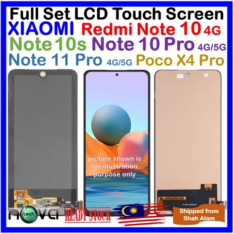 OLED Full Set LCD Touch Screen Fit For XIAOMI Redmi Note 10 4G Redmi