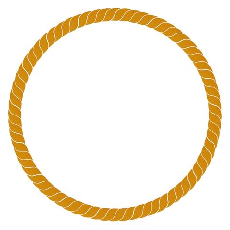 Premium Vector Vector Circle Frame From Golden Rope For Your Element