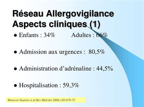 Ppt Prise En Charge De Lanaphylaxie S V Re Exp Rience Du R Seau