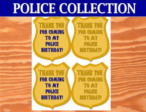 Police Party Police Thank You Policeman Birthday Police Officer