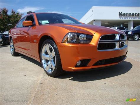 2011 Toxic Orange Pearl Dodge Charger R T Plus 52809087 Photo 6